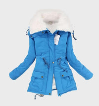 Mercy | Dicke Wattierte Jacke mit Fleece-Futter und Hohem Kragen – S