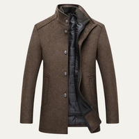 Michael | Herren Klassischer Gefütterter Trenchcoat – Braun
