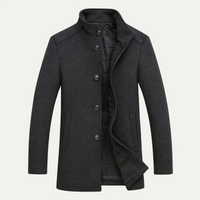 Michael | Herren Klassischer Gefütterter Trenchcoat – Schwarz