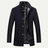 Michael | Herren Klassischer Gefütterter Trenchcoat – Blau