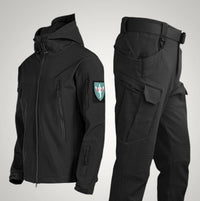 Michael | Herren Taktische Funktionale Kapuze Jacke – Schwarz