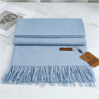 Mila | Warmer Kuscheliger Winter-Schal – Himmelblau