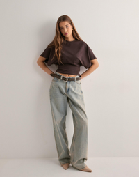 Heidi-Mode | Trendy Weite Ärmel Tee – Braun