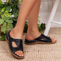Modische Damen-Sandalen mit weicher Sohle | Sommer – Schwarz