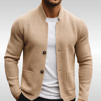 Moritz | Herren Gesteppte Stehkragenjacke Zweiknopf – Beige