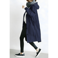 Amelia | Damen Wasserdichte Geknöpfter Trenchcoat Mantel – Marine