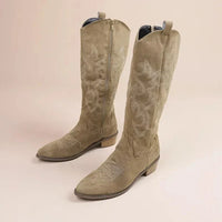 Damen Kniehohe Cowboystiefel | Trendig – Khaki