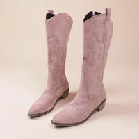 Georgia Knielange Cowboystiefel – Rosa