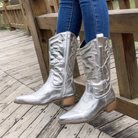 Josefa Cowboy-Stiefel – Silber