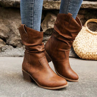 Damen Winter Stiefel | Kurz mit Absatz – Braun