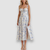 Kiana | Elegantes Midikleid – Blau