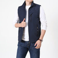 Herren Elegante Weste | Mit Stehkragen – Marine