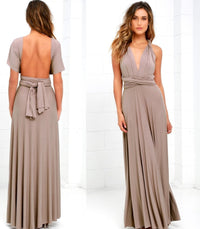 Izzy Maxi-Kleid | Luftiges Sommerkleid mit offenem Rücken und Bindung | Strandkleid – Braun