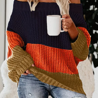 Karyll | Müheloser Stil Chic Komfort Schulterfreier Strickpullover – Marine