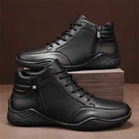 Bergmann Leder Boots – Schwarz
