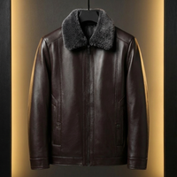 Kingsford Leather Jacket – Dunkelbraun