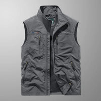 Niklas | Herren Ärmellose Cargo Gilet mit Reißverschluss – Grau