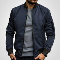 Niklas | Herren Klassische Bomber Übergangsjacke – Dunkelblau