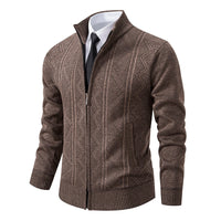 Niklas | Herren Klassische Strickjacke – Braun