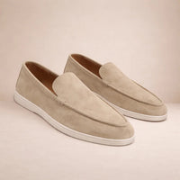 Niklas | Herren Lässige Slip-On Leder Loafer – Beige