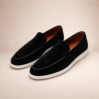Niklas | Herren Lässige Slip-On Leder Loafer – Schwarz