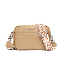 Bella | Damen-Lederschultertasche – Khaki