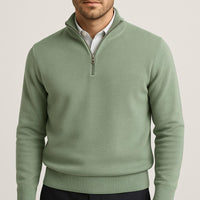 Noah | Herren Klassischer Stehkragen Cardigan – Grün