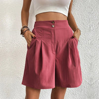 Halia - hoch taillierte Shorts mit Soft-Touch – Rosa