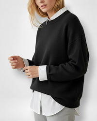 Pullover mit Rundhals für Damen – Schwarz