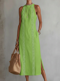 Liana | Fließendes Sommer-Midikleid – Grün