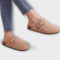 Mavira – Komfort-Slipper mit Korkfußbett – Beige