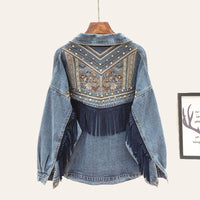Heidi-Mode | Jeansjacken Mit Blumenmuster Für Damen – Marine