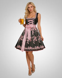 Paula | Damen Traditionelles Besticktes Dirndl – Rosa