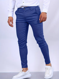 Penn | Herren Slim Fit Chinohose mit Stretch – Blau