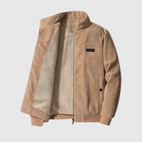 Poul | Retro-Cord-Sherpa-Jacke – Beige