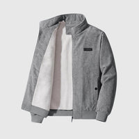 Poul | Retro-Cord-Sherpa-Jacke – Grau