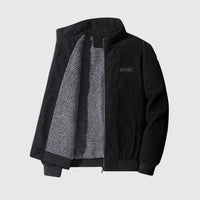 Poul | Retro-Cord-Sherpa-Jacke – Schwarz