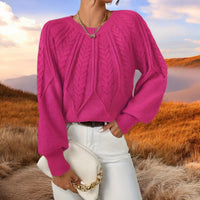 Hannelore - Kuscheliger Strickpullover – Rosa