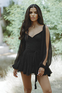 Elise - Sommerluftiges Kleid – Schwarz