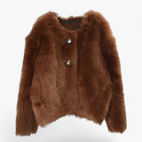 Kolath | Shearling-Pullover aus Naturpelz - Mühelose Gemütlichkeit und Raffinesse – Dunkelbraun