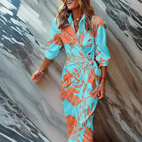 Amira™ – Wickelkleid mit Print – Türkis