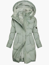Merisa™ – Gefütterte Winterjacke mit Kapuze und Reißverschluss – Grün