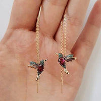 Kolibri Emaille- & Zirkonia-Ohrringe – Granat