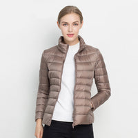 Damensteppjacke mit langer Form | Wintertauglich – Beige