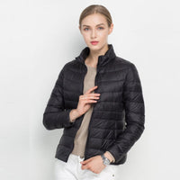 Damen-Steppjacke mit Langarmstruktur | isolierende ausführung – Schwarz