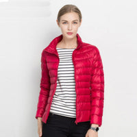 Damen-Steppjacke mit Langarmstruktur | isolierende ausführung – Rot