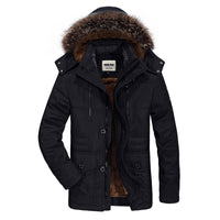 Iresaya | Herren Winter Parka Dick und Warm mit Kapuze – Schwarz