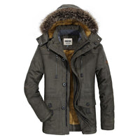 Lehmann Modehaus | Herren winter parka dick und warm mit kapuze – Grün
