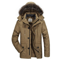 Lehmann Modehaus | Herren winter parka dick und warm mit kapuze – Khaki