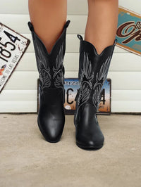 Daniela | Damen Elegant Western Cowboystiefel – Schwarz